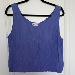 Vintage Purple Sleeveless Silk Tank Top